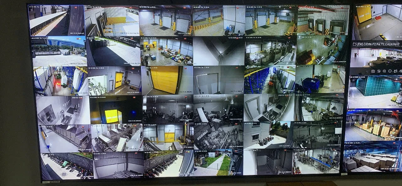 Bàn giao hoàn tất hệ thống điện nhẹ gồm 75 camera, 31 wifi, 31 cửa từ cho nhà máy trước Tết Nguyên Đán 2026