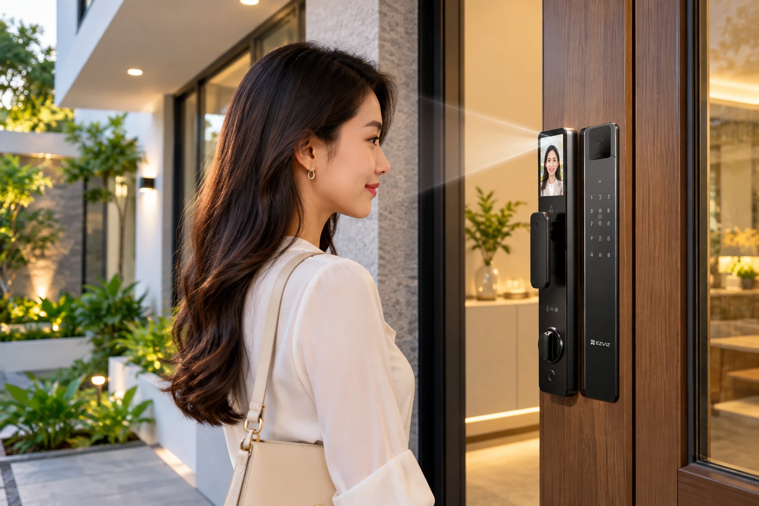 Hình minh họa EZVIZ Y3000FVP Plus tại nhà phố và biệt thự