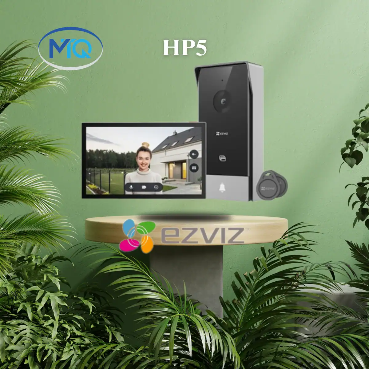 Chuông cửa có hình EZVIZ HP5 với màn hình cảm ứng 7 inch và camera ngoài cổng